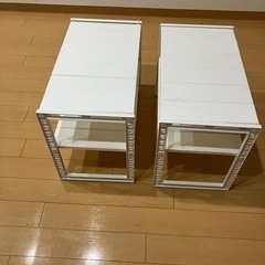 収納棚2点セット　伸縮可能　キッチンの画像