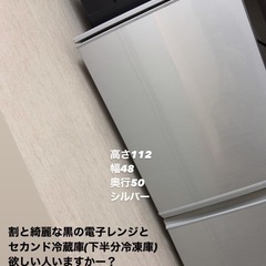 綺麗なセカンド冷蔵庫(冷凍庫つき)