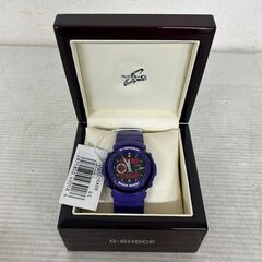 【極美品】CASIO G-SHOCK G-300SC-6ADR 腕時計 カシオ Gショック 海外モデル クレイジーカラーズ アナデジ パープル ほぼ新品 Y0923の画像