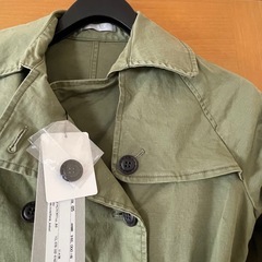 新品 タグ付き】フラスク オリーブグリーン トレンチコート 日本製