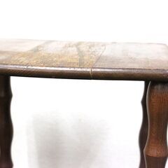 ≪ZB213ジ≫ メーカー不明 電話台 木製 幅約30㎝/高さ約69.8㎝ 昭和レトロ テレフォンラック 置台/飾り台/木製台 インテリア 現状品の画像