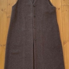 コムアーチ　comm.arch. WOOL ALPACA LONG GILET ロングジレの画像