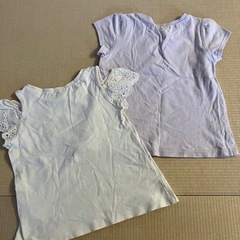 ユニコーンとパフェ柄Tシャツ120サイズの画像