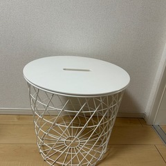 イケア　リビングテーブル　収納付き　ホワイト　白