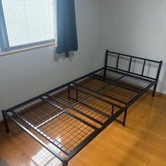 【収納スペースあり】シングル　ベッドフレーム
