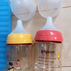 値下げ【美品】母乳実感　プラスチック製　哺乳瓶　乳首　160ml ssサイズの画像