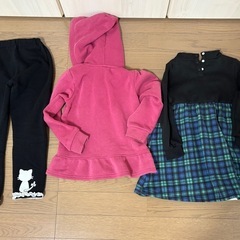 女の子　裏起毛洋服セットの画像