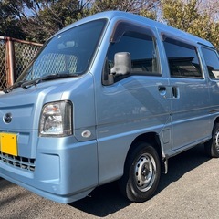 平成23年 サンバーバン TV2 Lブルー 4WD MT AC PS 走行32.3万キロ 車検7年3月!!の画像