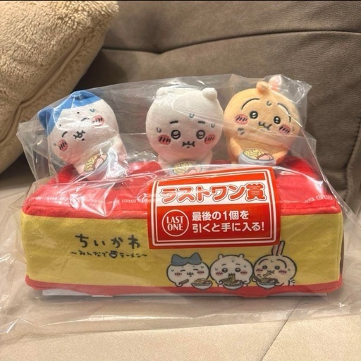【新品】ちいかわ 一番くじ ラストワン賞 みんなでラーメン ティッシュケース