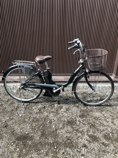 京都】ヤマハ YAMAHA 26インチ 電動アシスト自転車 緑色 パス リン