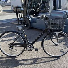 27インチ自転車　6段変速付き　ブラックの画像