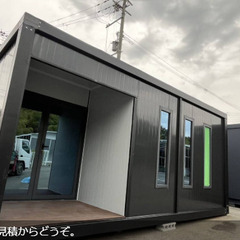 日本初上陸！2025度最新 玄関ポーチ付きタイプ 現地組立式 ユニットハウス コンテナハウス プレハブハウス 兵庫から全国OKの画像