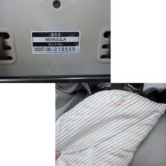 コンビ ハイローチェア ネムリラ グレージュ系 手動スウィング テーブル付き 新生児～4歳頃まで ベビーラック 札幌市西岡店の画像