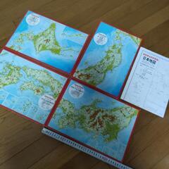 知育玩具　パズルセット　日本と世界地図パズル