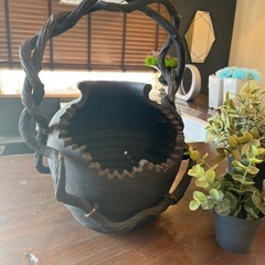 鉢　造花　　観葉植物の画像