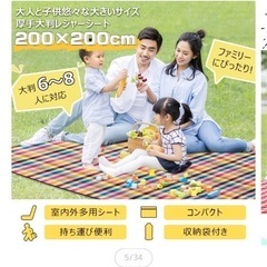 200cm　1度のみ使用　美品　レジャーシートの画像