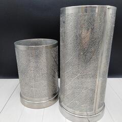 インテリアオブジェ2個セット◆金属◆ガラス◆モデルルーム展示品◆...