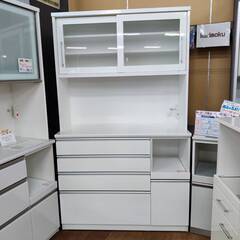 【愛品倶楽部柏店】NITORI (ニトリ) 2枚スライド扉キッチンボード レジューム120 スチーム＆オイルブロック加工