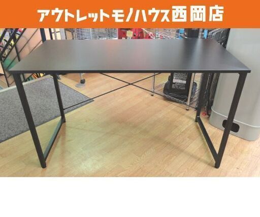 シンプルデスク 幅120cm フリーデスク ブラック サンワサプライ テーブル 作業台 オフィス 事務机 西岡店