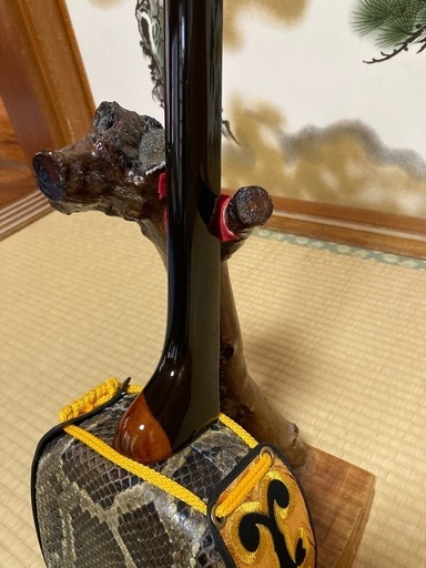 沖縄三線 本島産クルチ(黒木) ユナー！与那城型 本皮一枚張り 美品