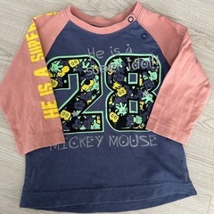 Disney ミッキーマウス Tシャツ カットソー長袖 90サイズ