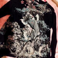【メンズ】和柄ロングTシャツ