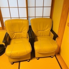 1人掛けソファ　座椅子　2脚