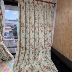 値下げSangetsu美品遮熱カーテン180cmレースカーテン付き