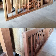 欄間 松と鷹 建具 古民家 インテリア らんま 和室　/HJ-0433 1Fの画像