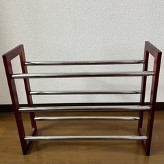 ニトリ 伸縮シューズラック ブラウン②