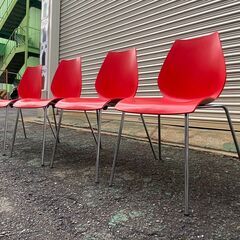 カルテル マウイチェア 4脚セット レッド 中古