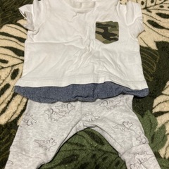 値下げしました　恐竜柄レギンスとTシャツセット