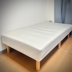 シングル 脚付きマットレス ホワイト