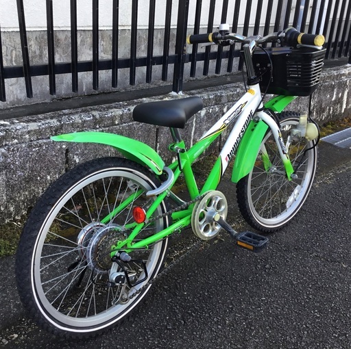 整備済・美品車＞ブリヂストン・ジュニア・22インチ自転車・グリーン