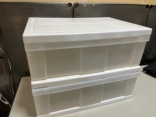 チェスト 2段 ホワイト 押入れ収納 衣類収納 衣装ケース 中古品 ③
