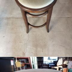 カウンタースツール スツール カウンターチェア 木製スツール ラウンドスツール 椅子 イス　/HJ-0435 1Fの画像