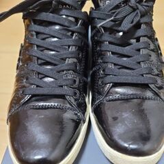 中古Dolce & Gabbana ドルチェアンドガッバーナ CO0032/38 24.5レディーススーニカー/黒 光沢 の画像