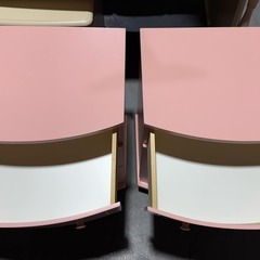 姫系 おしゃれ サイドチェスト、2台セット、幅60cm Used/キレイの画像