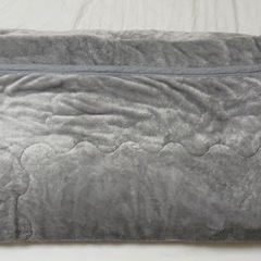 ニトリ Nウォーム 2枚合わせ 毛布 グレー　ダブルの画像