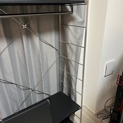 無印良品　ステンレスユニットシェルフ ダークグレー 幅広　大の画像