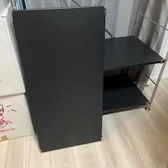 無印良品　ステンレスユニットシェルフ ダークグレー 幅広　大の画像