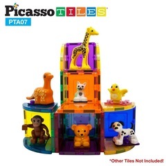 【新品未使用】マグネット 動物 フィギュアセット 組み立てブロック 玩具 ごっこ遊びの画像
