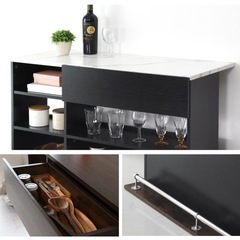 キッチンカウンターテーブル カウンター テーブル ハイテーブル スリム カウンターキッチン バーカウンター スタンディングデスク 北欧 机の画像