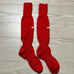 PUMA プーマ ソックス 靴下 （中古）サッカー ジュニア レッド の画像