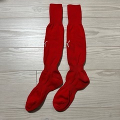 PUMA プーマ ソックス 靴下 （中古）サッカー ジュニア レッド の画像