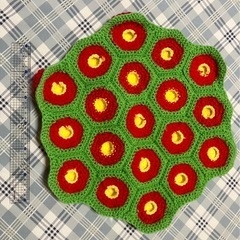 ⭐︎ハンドメイド⭐︎　花柄座布団の画像
