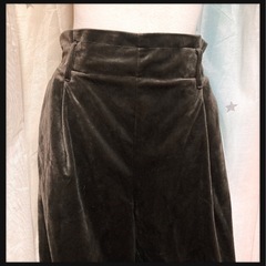 ꒰GU꒱ハイウエスト ワイドパンツ ガウチョパンツ 秋冬 ボトムスの画像