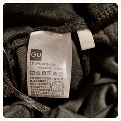 ꒰GU꒱ハイウエスト ワイドパンツ ガウチョパンツ 秋冬 ボトムスの画像