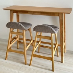 ニトリ カウンターテーブル チェア 2脚セット