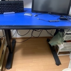 レバー式シンクロ昇降デスクLLD-1070(BK)の画像